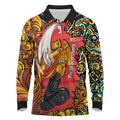 Personalized Perth Scorchers Cricket Long Sleeve Polo Shirt Hippie Psychedelic Pattern Vibrant Mandala Art Style