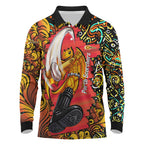 Personalized Perth Scorchers Cricket Long Sleeve Polo Shirt Hippie Psychedelic Pattern Vibrant Mandala Art Style
