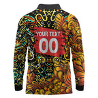 Personalized Perth Scorchers Cricket Long Sleeve Polo Shirt Hippie Psychedelic Pattern Vibrant Mandala Art Style