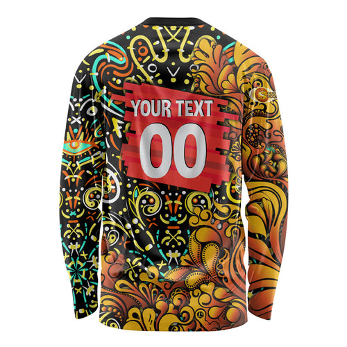 Personalized Perth Scorchers Cricket Long Sleeve Shirt Hippie Psychedelic Pattern Vibrant Mandala Art Style