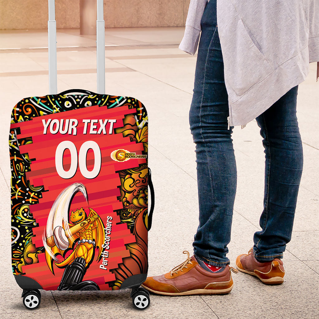 Personalized Perth Scorchers Cricket Luggage Cover Hippie Psychedelic Pattern Vibrant Mandala Art Style