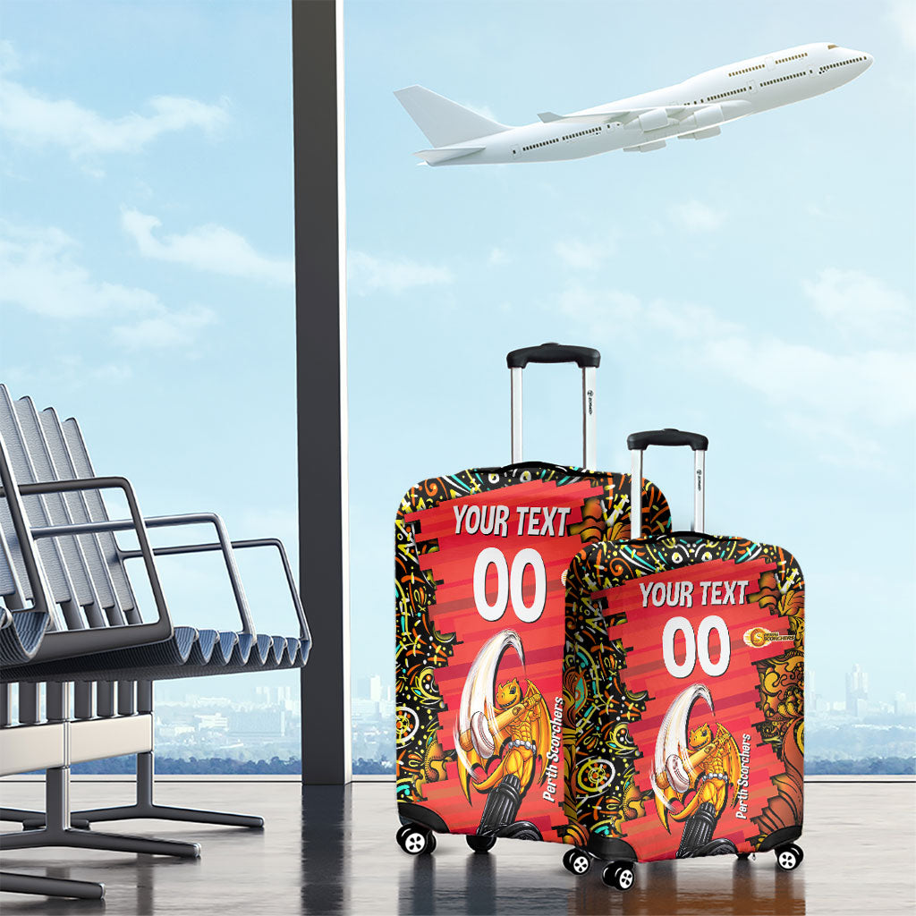 Personalized Perth Scorchers Cricket Luggage Cover Hippie Psychedelic Pattern Vibrant Mandala Art Style