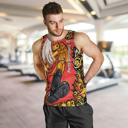 Personalized Perth Scorchers Cricket Men Tank Top Hippie Psychedelic Pattern Vibrant Mandala Art Style