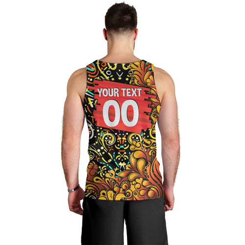 Personalized Perth Scorchers Cricket Men Tank Top Hippie Psychedelic Pattern Vibrant Mandala Art Style