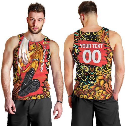 Personalized Perth Scorchers Cricket Men Tank Top Hippie Psychedelic Pattern Vibrant Mandala Art Style