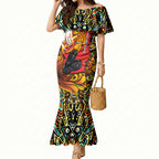 Personalized Perth Scorchers Cricket Mermaid Dress Hippie Psychedelic Pattern Vibrant Mandala Art Style