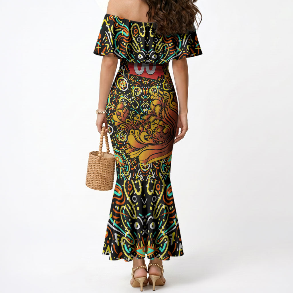 Personalized Perth Scorchers Cricket Mermaid Dress Hippie Psychedelic Pattern Vibrant Mandala Art Style