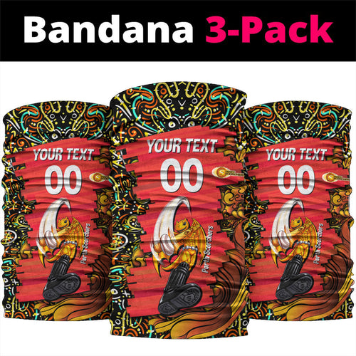 Personalized Perth Scorchers Cricket Neck Gaiter Hippie Psychedelic Pattern Vibrant Mandala Art Style