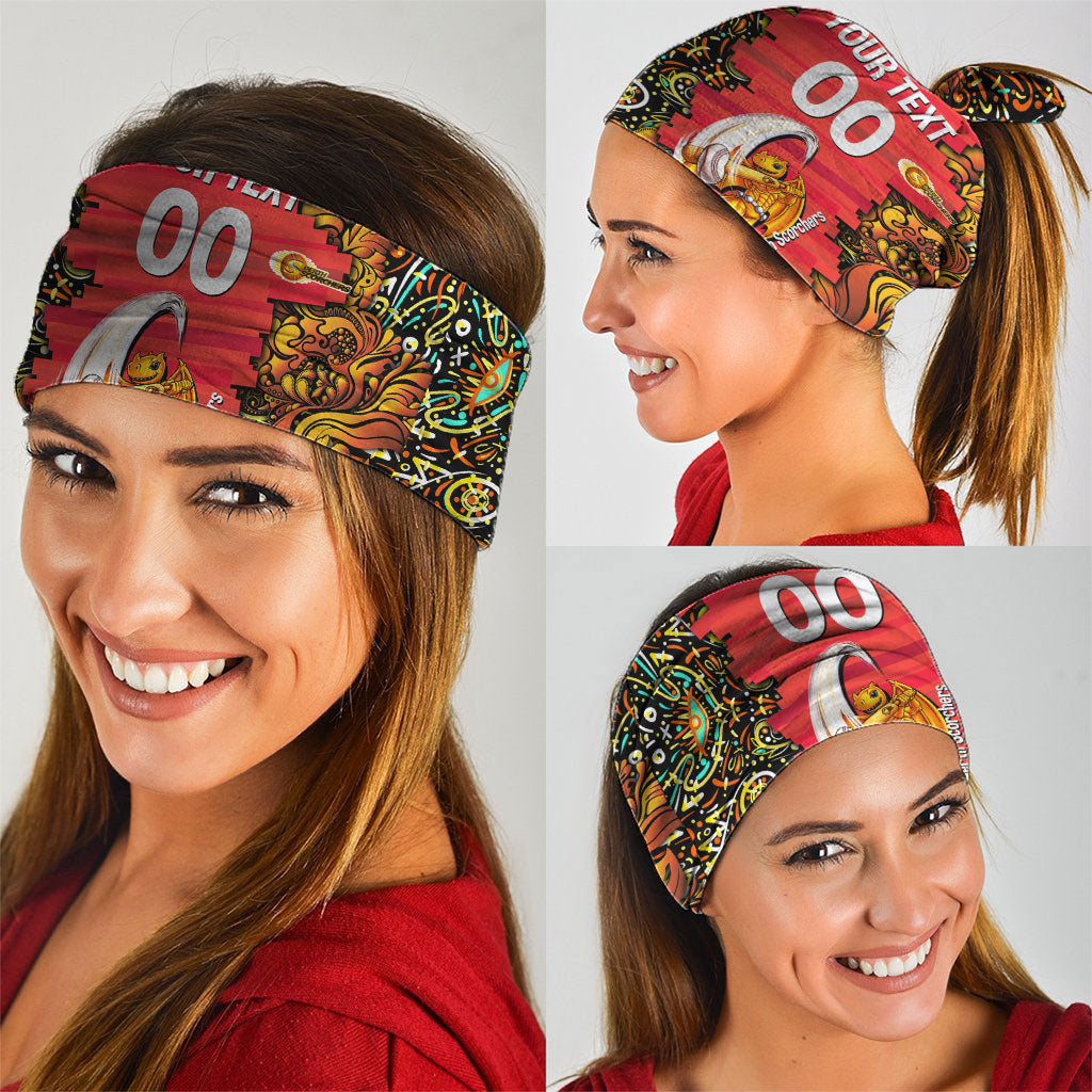 Personalized Perth Scorchers Cricket Neck Gaiter Hippie Psychedelic Pattern Vibrant Mandala Art Style