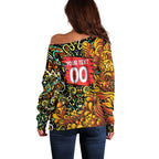 Personalized Perth Scorchers Cricket Off Shoulder Sweater Hippie Psychedelic Pattern Vibrant Mandala Art Style
