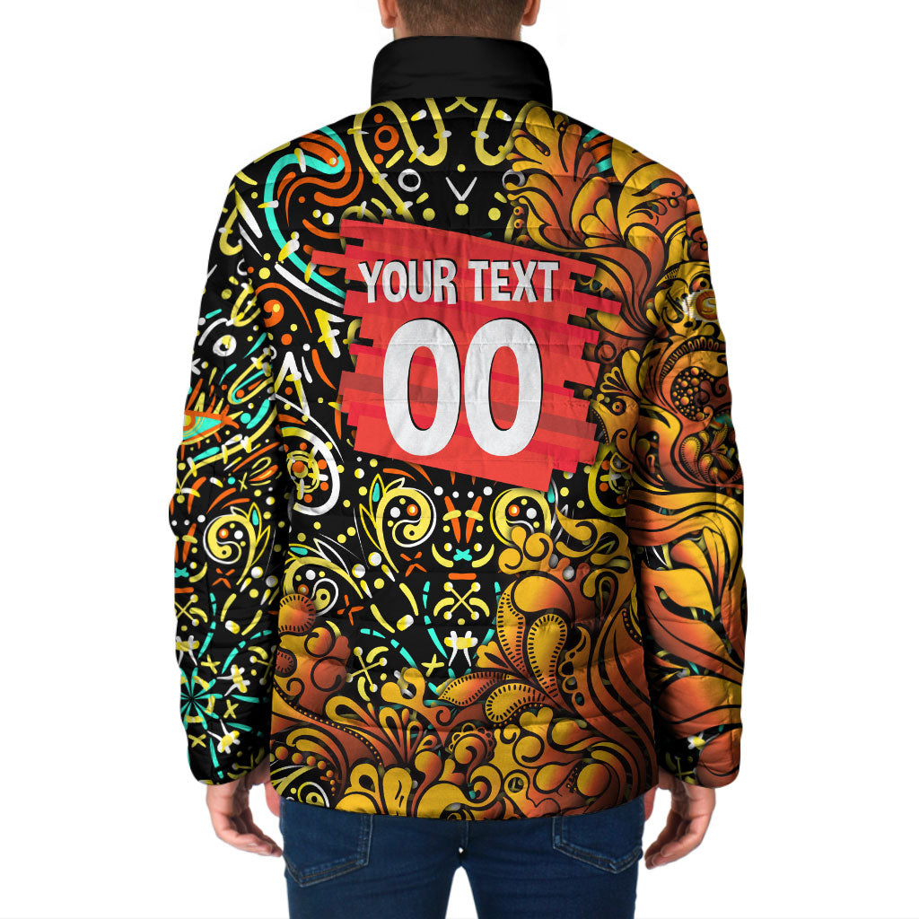 Personalized Perth Scorchers Cricket Padded Jacket Hippie Psychedelic Pattern Vibrant Mandala Art Style