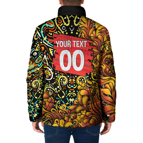 Personalized Perth Scorchers Cricket Padded Jacket Hippie Psychedelic Pattern Vibrant Mandala Art Style