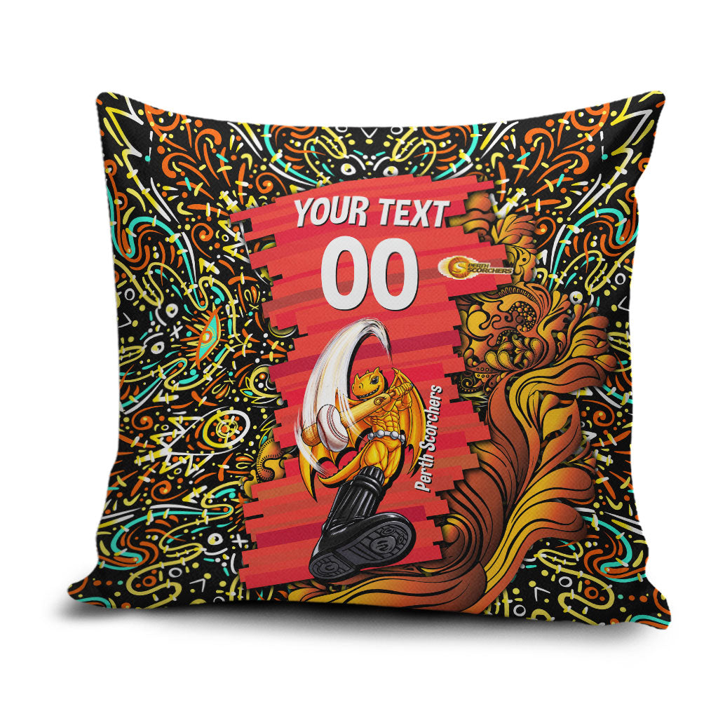 Personalized Perth Scorchers Cricket Pillow Cover Hippie Psychedelic Pattern Vibrant Mandala Art Style
