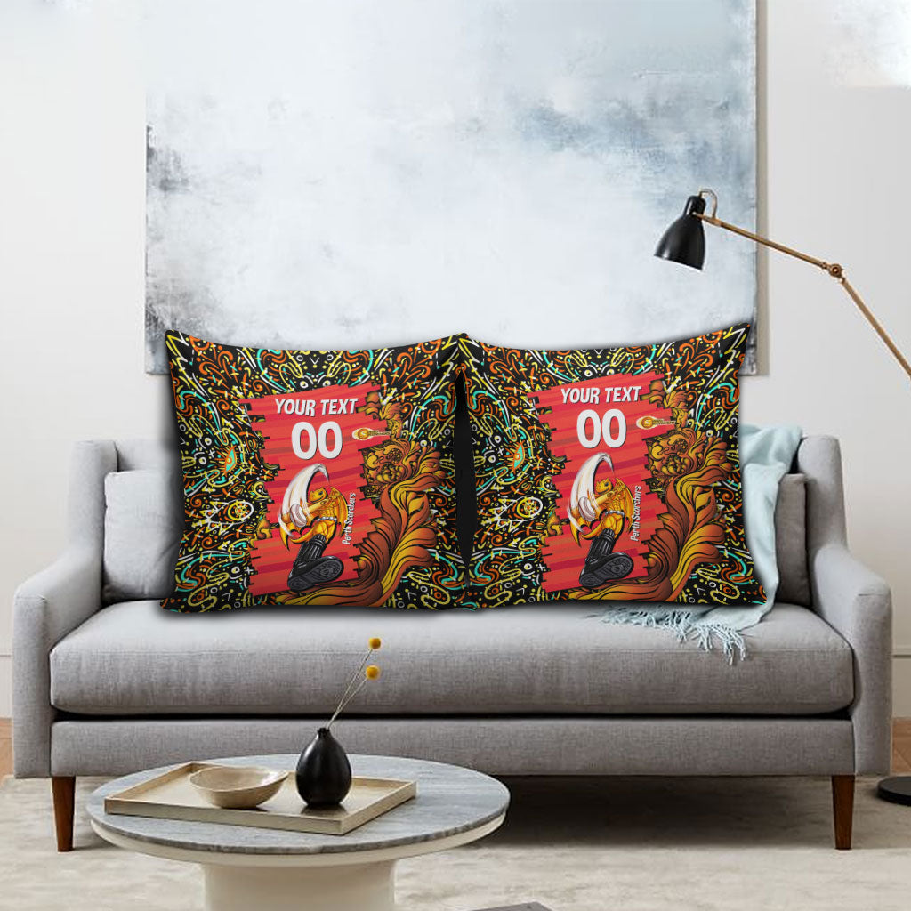 Personalized Perth Scorchers Cricket Pillow Cover Hippie Psychedelic Pattern Vibrant Mandala Art Style