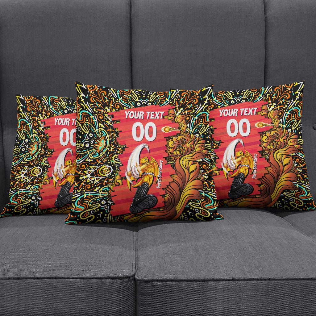 Personalized Perth Scorchers Cricket Pillow Cover Hippie Psychedelic Pattern Vibrant Mandala Art Style