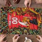 Personalized Perth Scorchers Cricket Puzzle Hippie Psychedelic Pattern Vibrant Mandala Art Style