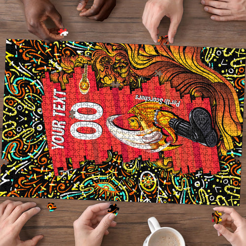 Personalized Perth Scorchers Cricket Puzzle Hippie Psychedelic Pattern Vibrant Mandala Art Style