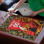 Personalized Perth Scorchers Cricket Puzzle Hippie Psychedelic Pattern Vibrant Mandala Art Style