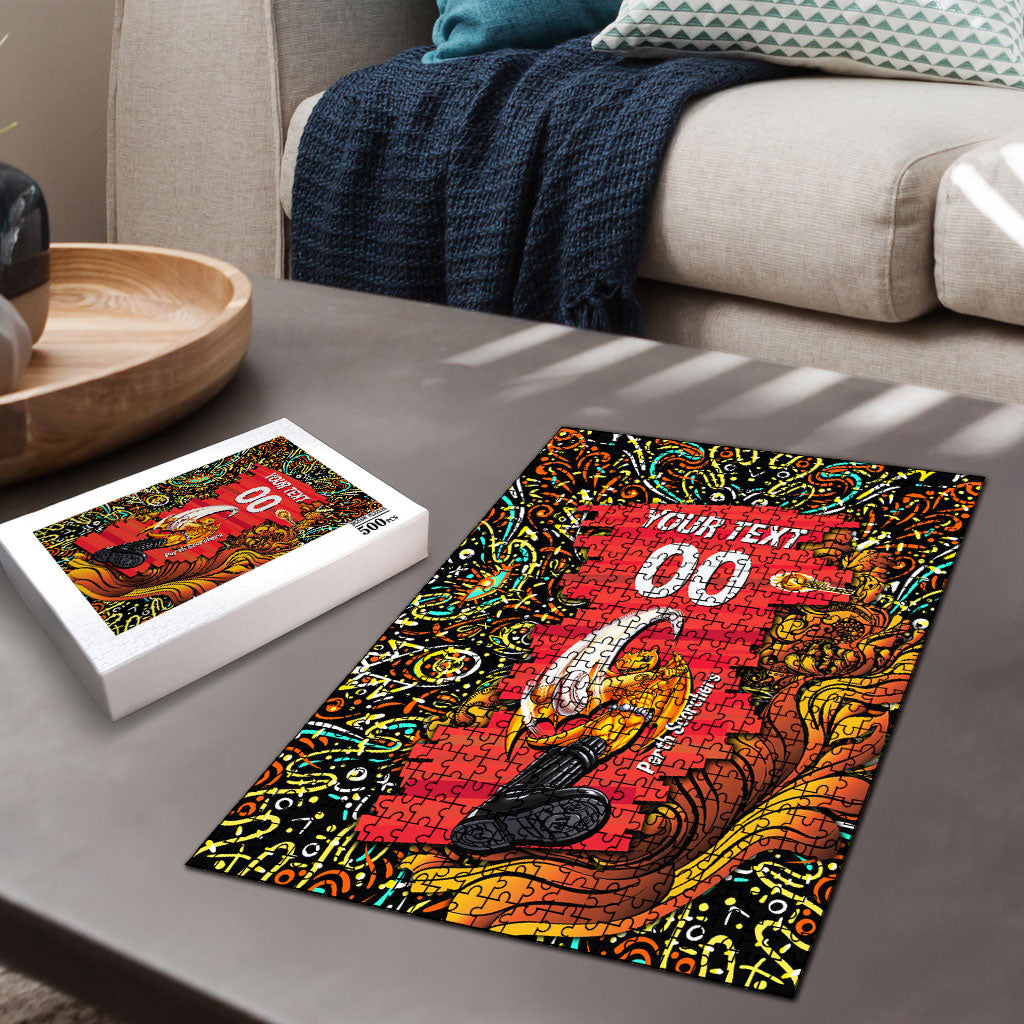 Personalized Perth Scorchers Cricket Puzzle Hippie Psychedelic Pattern Vibrant Mandala Art Style