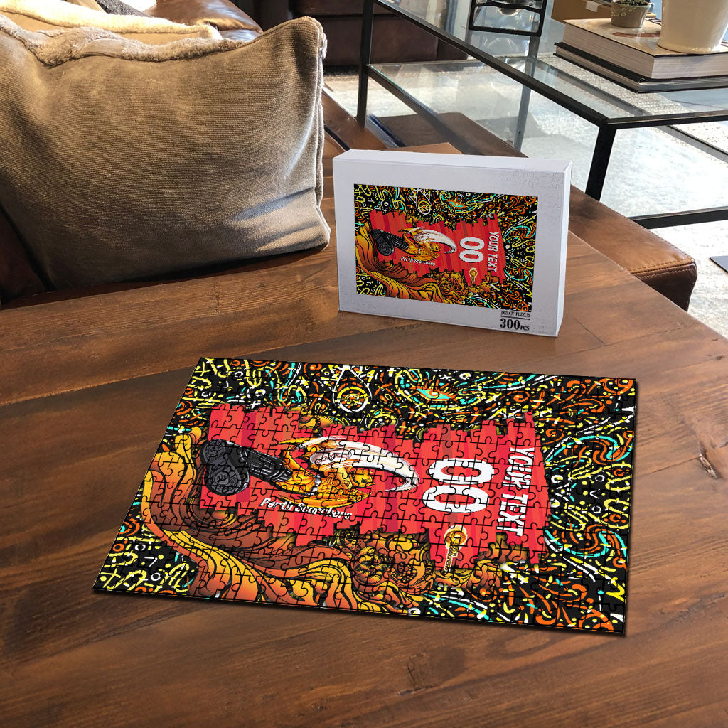 Personalized Perth Scorchers Cricket Puzzle Hippie Psychedelic Pattern Vibrant Mandala Art Style