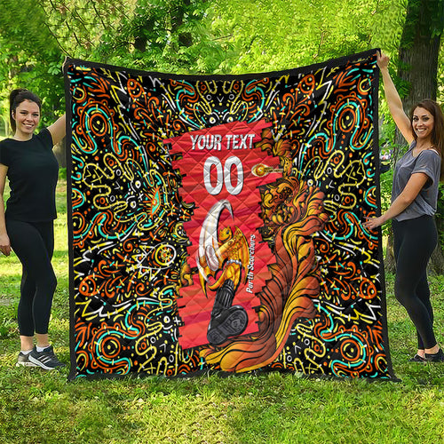 Personalized Perth Scorchers Cricket Quilt Hippie Psychedelic Pattern Vibrant Mandala Art Style