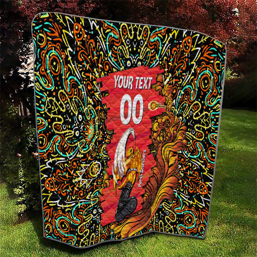 Personalized Perth Scorchers Cricket Quilt Hippie Psychedelic Pattern Vibrant Mandala Art Style