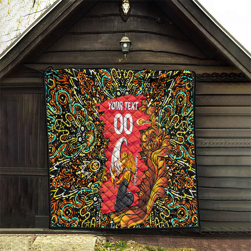 Personalized Perth Scorchers Cricket Quilt Hippie Psychedelic Pattern Vibrant Mandala Art Style