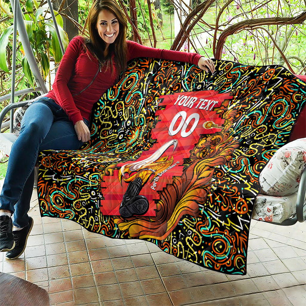 Personalized Perth Scorchers Cricket Quilt Hippie Psychedelic Pattern Vibrant Mandala Art Style