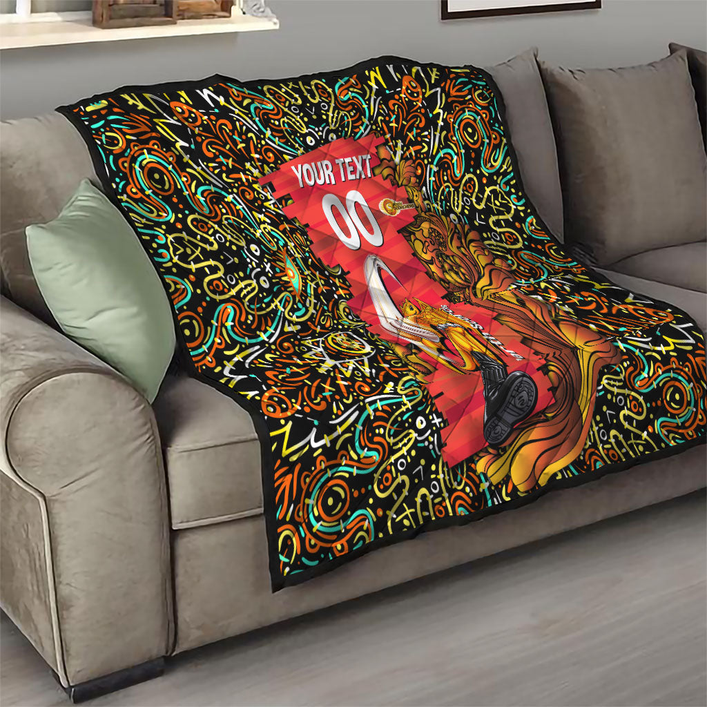 Personalized Perth Scorchers Cricket Quilt Hippie Psychedelic Pattern Vibrant Mandala Art Style
