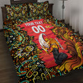 Personalized Perth Scorchers Cricket Quilt Bed Set Hippie Psychedelic Pattern Vibrant Mandala Art Style