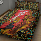 Personalized Perth Scorchers Cricket Quilt Bed Set Hippie Psychedelic Pattern Vibrant Mandala Art Style