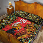 Personalized Perth Scorchers Cricket Quilt Bed Set Hippie Psychedelic Pattern Vibrant Mandala Art Style
