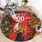 Personalized Perth Scorchers Cricket Round Carpet Hippie Psychedelic Pattern Vibrant Mandala Art Style