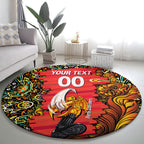 Personalized Perth Scorchers Cricket Round Carpet Hippie Psychedelic Pattern Vibrant Mandala Art Style