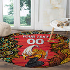 Personalized Perth Scorchers Cricket Round Carpet Hippie Psychedelic Pattern Vibrant Mandala Art Style