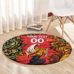 Personalized Perth Scorchers Cricket Round Carpet Hippie Psychedelic Pattern Vibrant Mandala Art Style