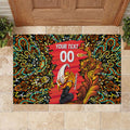 Personalized Perth Scorchers Cricket Rubber Doormat Hippie Psychedelic Pattern Vibrant Mandala Art Style