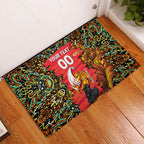 Personalized Perth Scorchers Cricket Rubber Doormat Hippie Psychedelic Pattern Vibrant Mandala Art Style