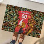 Personalized Perth Scorchers Cricket Rubber Doormat Hippie Psychedelic Pattern Vibrant Mandala Art Style