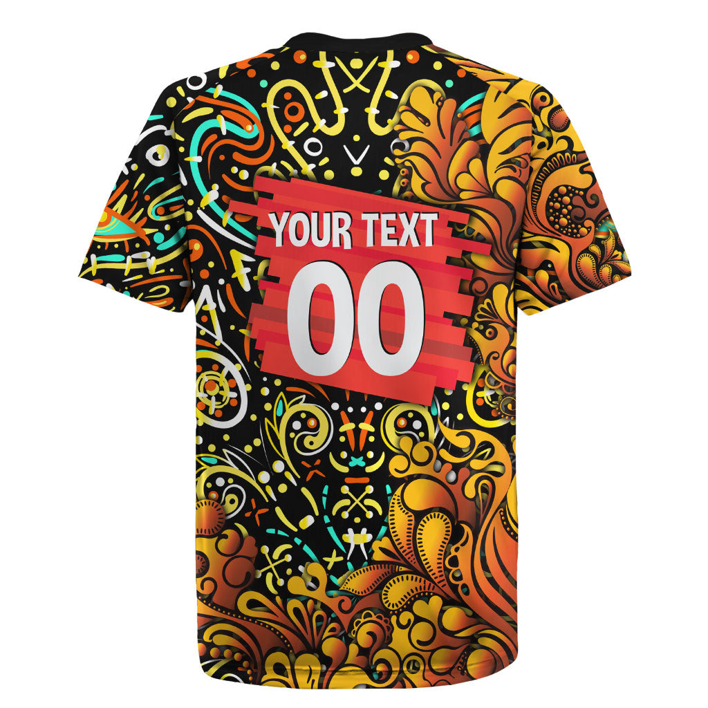 Personalized Perth Scorchers Cricket Rugby Jersey Hippie Psychedelic Pattern Vibrant Mandala Art Style