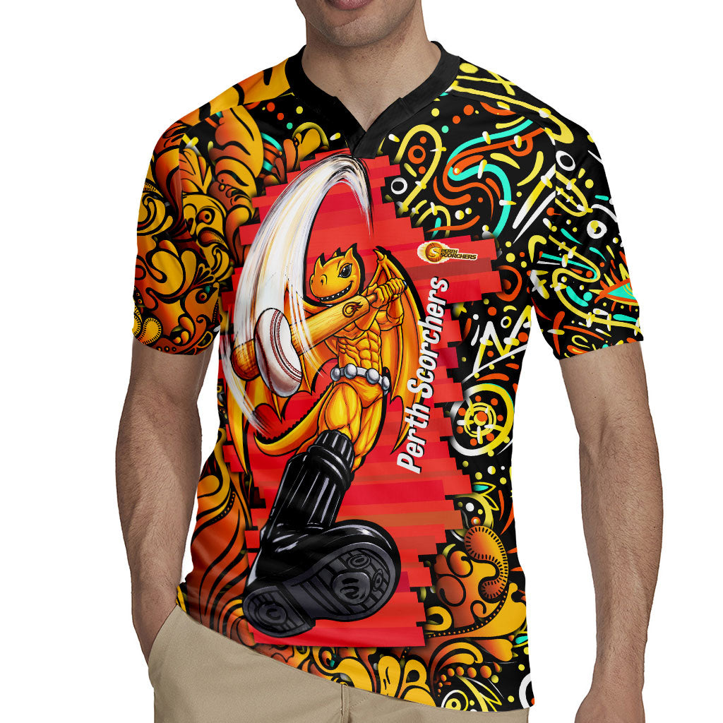 Personalized Perth Scorchers Cricket Rugby Jersey Hippie Psychedelic Pattern Vibrant Mandala Art Style