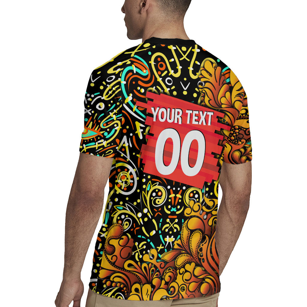 Personalized Perth Scorchers Cricket Rugby Jersey Hippie Psychedelic Pattern Vibrant Mandala Art Style