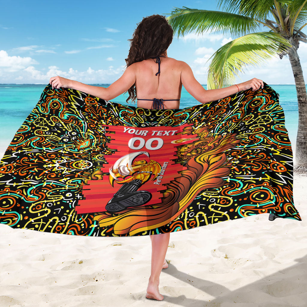 Personalized Perth Scorchers Cricket Sarong Hippie Psychedelic Pattern Vibrant Mandala Art Style