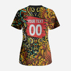 Personalized Perth Scorchers Cricket Scrub Top Hippie Psychedelic Pattern Vibrant Mandala Art Style