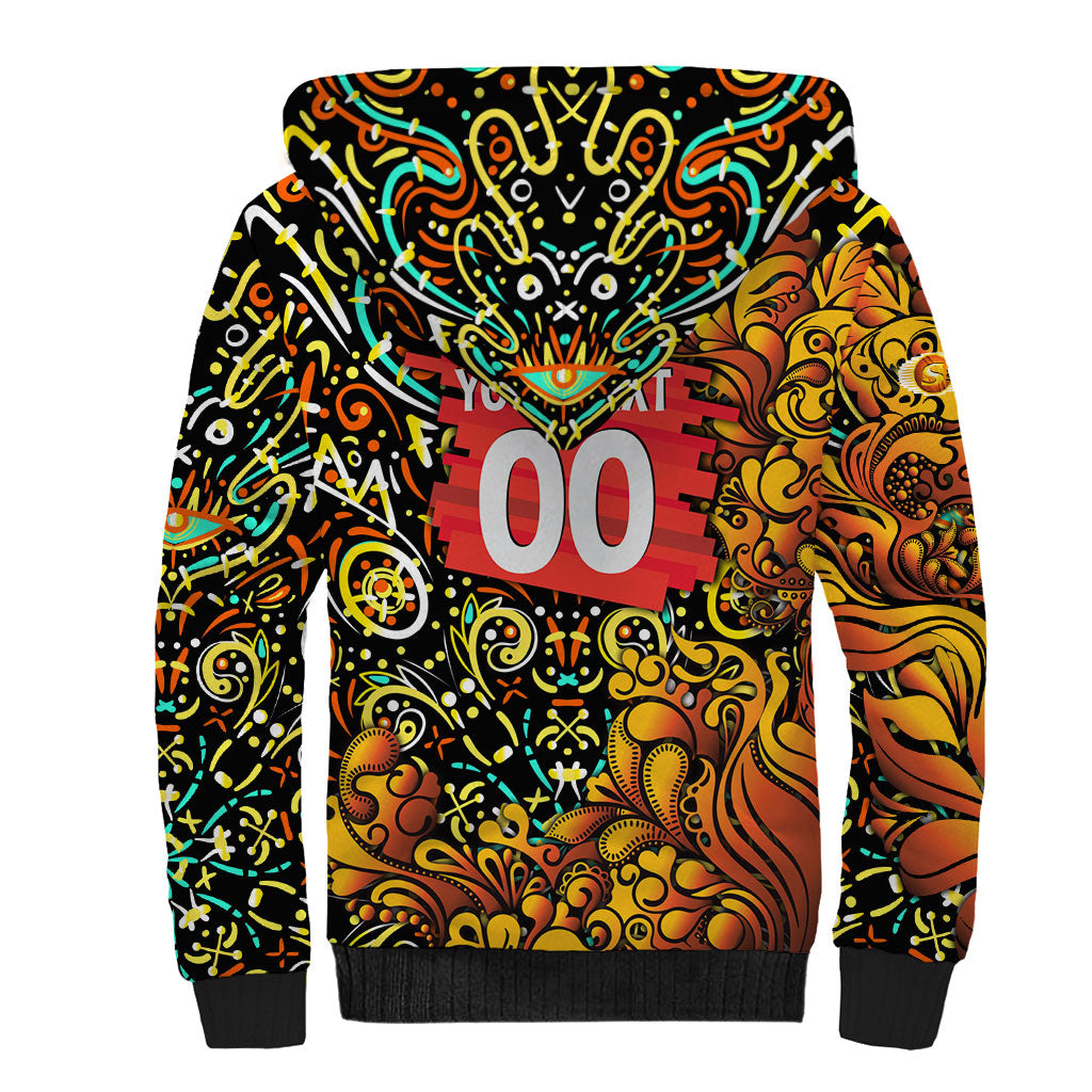 Personalized Perth Scorchers Cricket Sherpa Hoodie Hippie Psychedelic Pattern Vibrant Mandala Art Style
