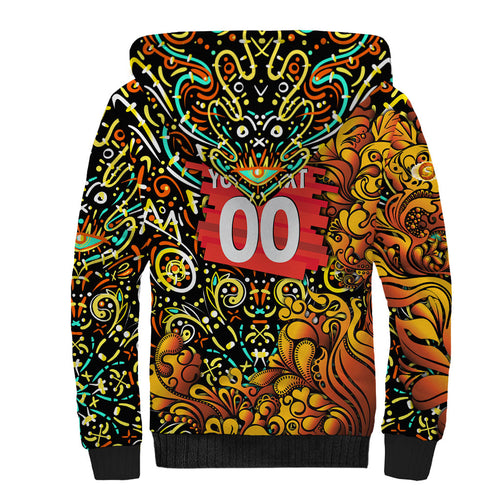 Personalized Perth Scorchers Cricket Sherpa Hoodie Hippie Psychedelic Pattern Vibrant Mandala Art Style