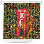 Personalized Perth Scorchers Cricket Shower Curtain Hippie Psychedelic Pattern Vibrant Mandala Art Style