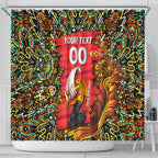 Personalized Perth Scorchers Cricket Shower Curtain Hippie Psychedelic Pattern Vibrant Mandala Art Style