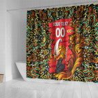 Personalized Perth Scorchers Cricket Shower Curtain Hippie Psychedelic Pattern Vibrant Mandala Art Style