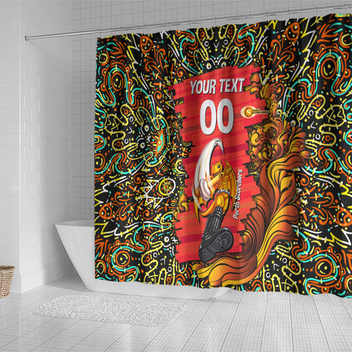 Personalized Perth Scorchers Cricket Shower Curtain Hippie Psychedelic Pattern Vibrant Mandala Art Style